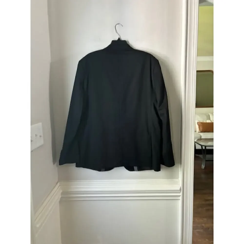 Zegarie Men's Sport Coat Blazer Suit Jacket Black Size 46 R New